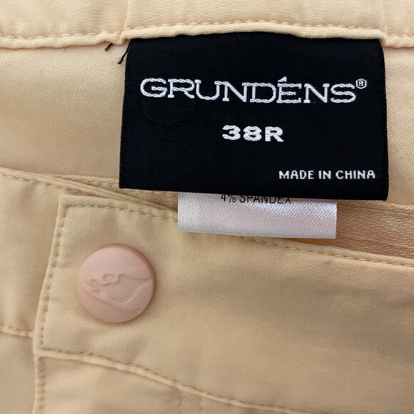 Grundens Butter Yellow Breakwater Cargo Pants Men's 38 Outdoors Fishing Gorpcore - Picture 3 of 9